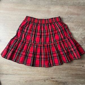 Crewcuts Red Tartan A-Line Skirt